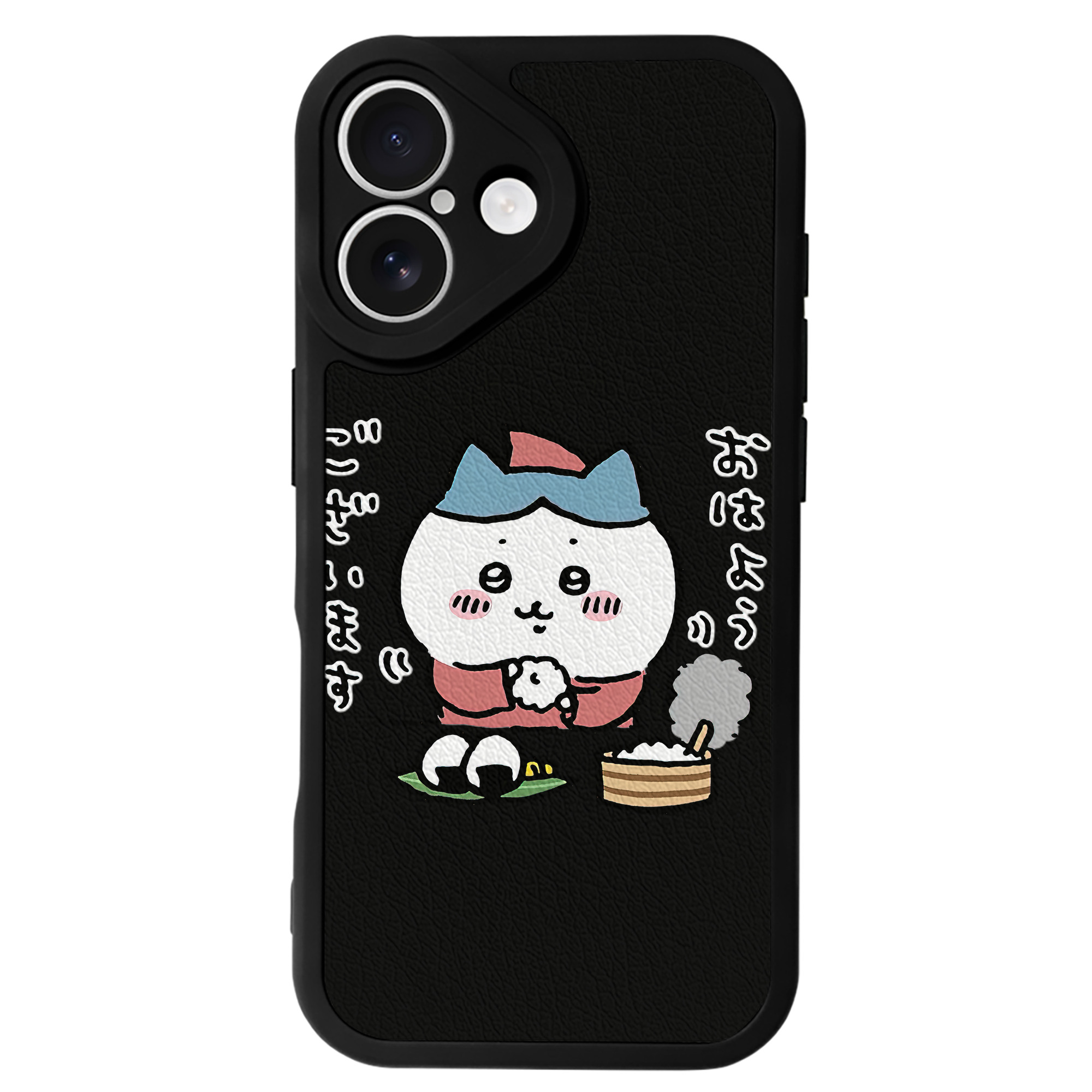 （画像用） ちいかわ ハチワレ Chii-kawa hachiware 【iPhone 16シリーズ対応】シリコンスマホケース（レザー調） 材質：シリコン